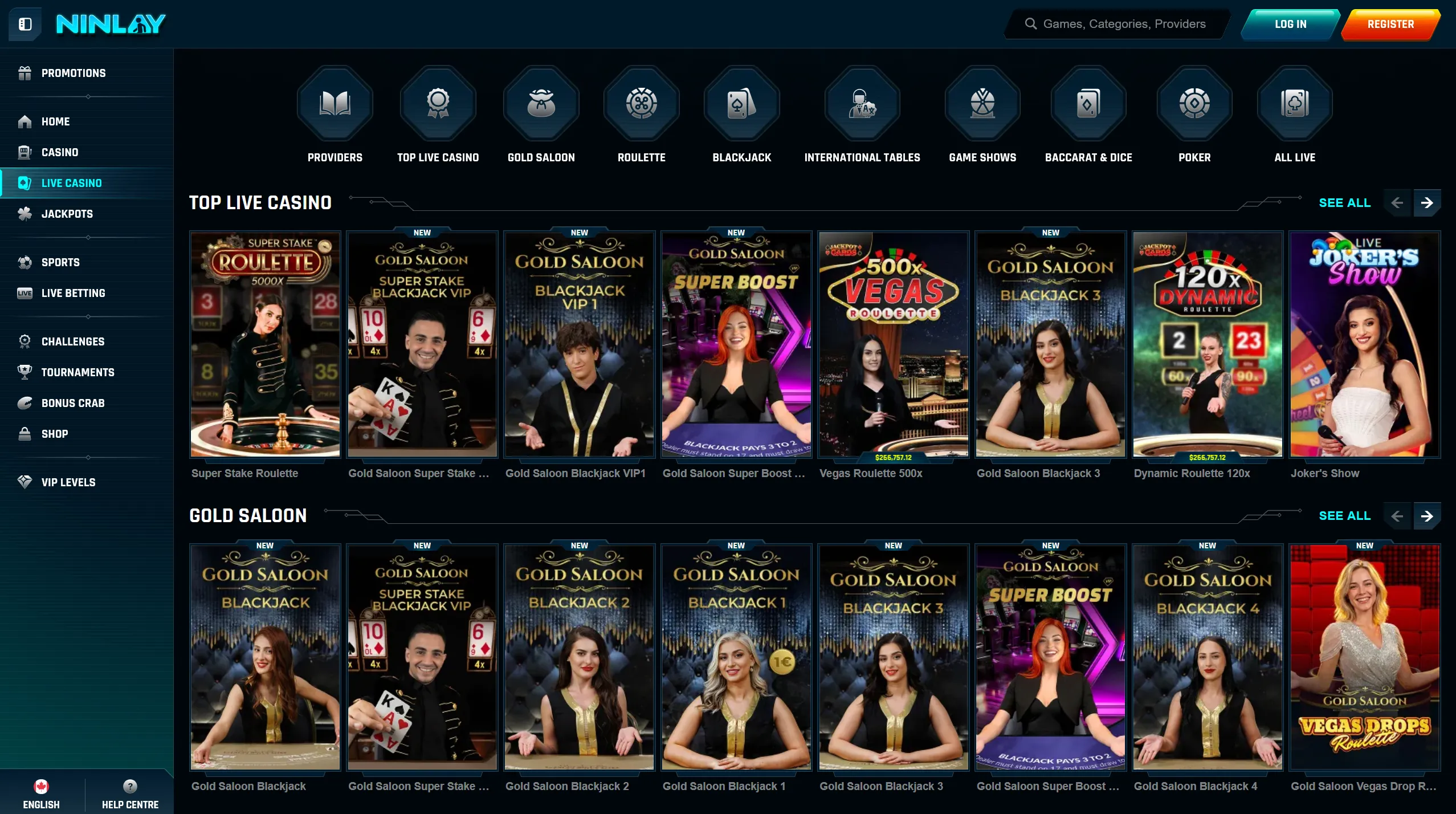 Top live casinos Canada — mobile interface on phone